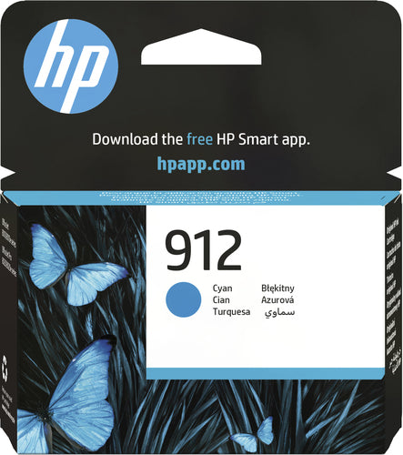 HP 912 Cyan Original Ink Cartridge HP 912 Cyan Original Ink Cartridge